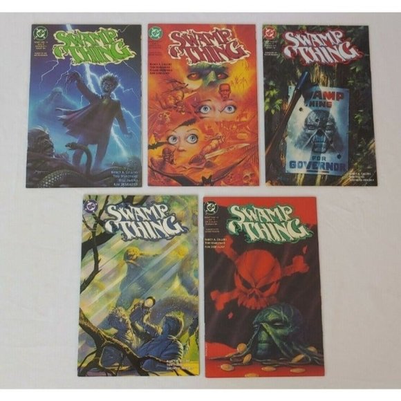 DC Comics Swamp Thing Issues #110-114 Vintage Comic Book Lot 1992 Dick Foreman - Picture 2 of 7